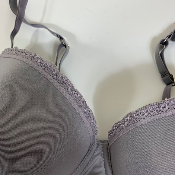 Tahari Grey Underwired Push-up Bra - Size 36B - Picture 3 of 6